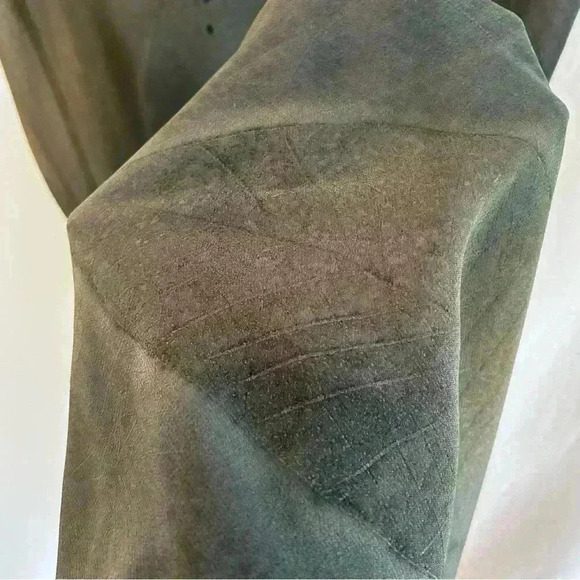 Gorgeous DIAMOND TEA Natural Leaf Print 90s Bias Cut Sheer Sleeveless Maxi Gown - Picture 7 of 7